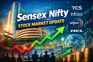 Sensex Nifty Stock Market Update: Nifty IT Stocks Lead Gains as Sensex Index Shows Volatility