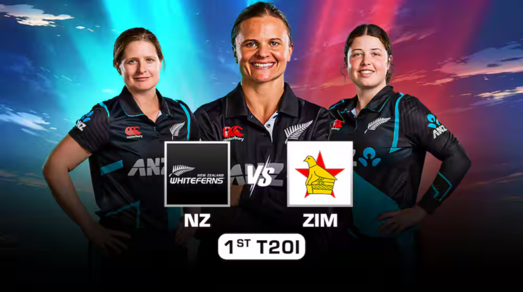 NZ W vs ZIM W match action during New Zealand Women vs Zimbabwe Women game