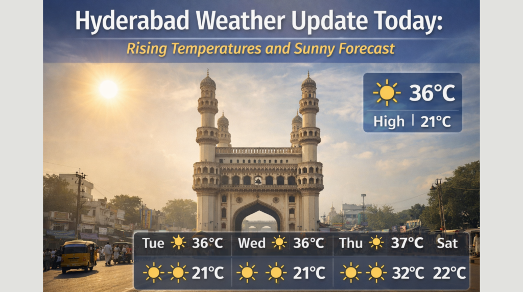 Hyderabad Weather Update Today: Rising Temperatures and Sunny Forecast